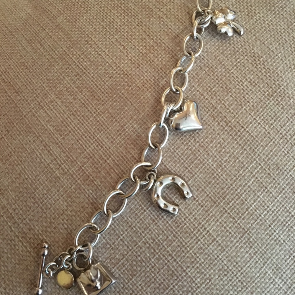 Authentic sterling silver. Lucky charm bracelet